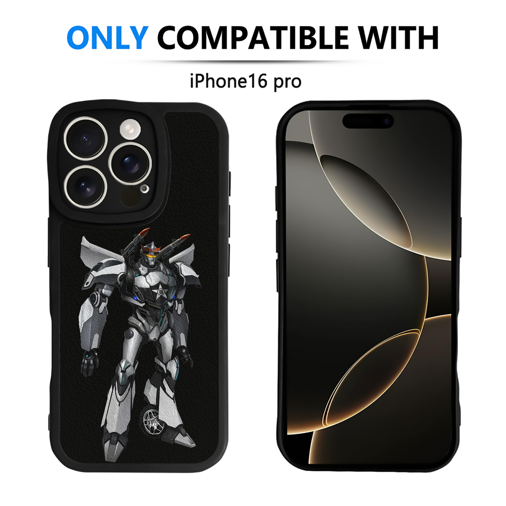 （画像用） Transformers トランスフォーマー 【iPhone 16シリーズ対応】シリコンスマホケース（レザー調） 材質：シリコン